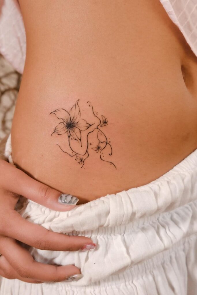 Dainty Hip Tattoos Women