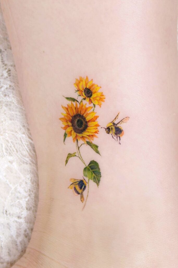 sunflower tattoo