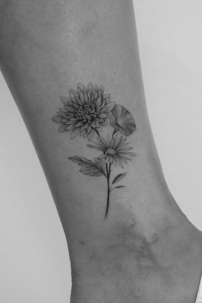 September Birth Flower Tattoo